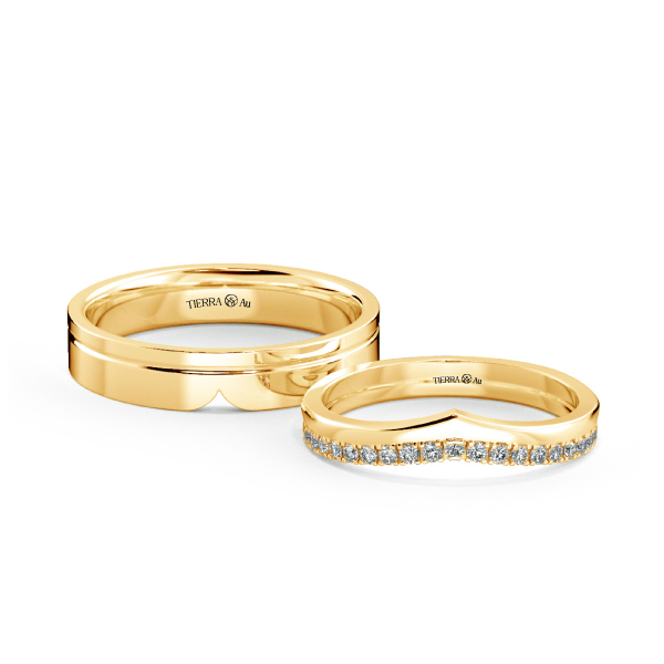 Crown Wedding Band Set NCC8003 1